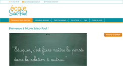 Desktop Screenshot of ecolestpaul.fr