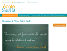 Tablet Screenshot of ecolestpaul.fr